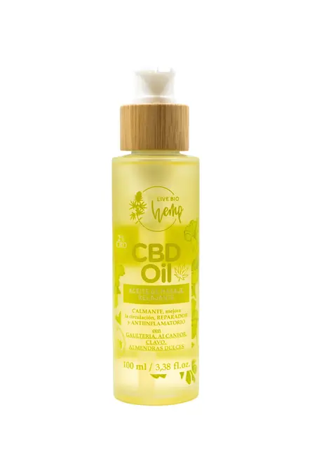 CBD OIL – Aceite de masaje CBD contra el dolor - Live Bio Hemp - WeWeed