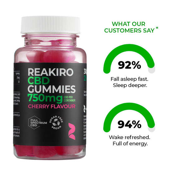 CBD Vegan Gummies 750mg 30pcs - Cherry Flavour - reakiro - WeWeed